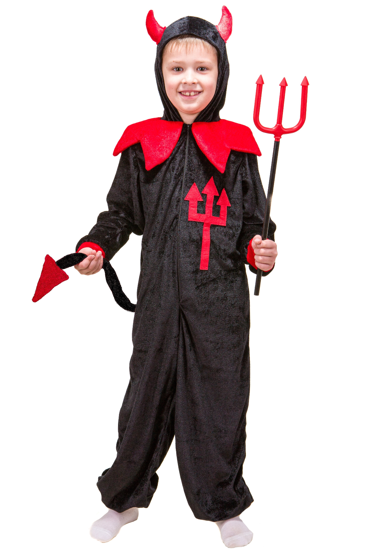 Карнавальный костюм Чертёнок №2 (мальчик) чёрный - фото 1