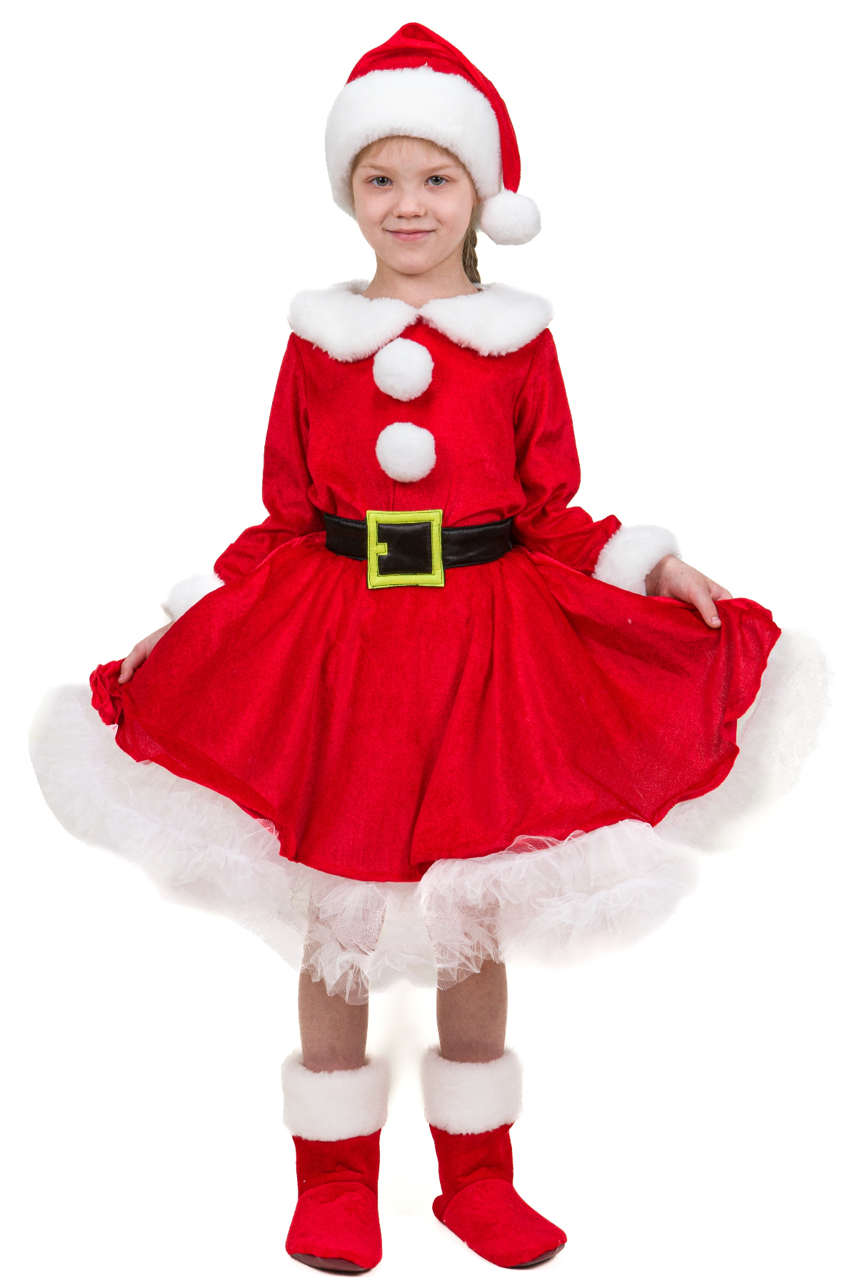 Карнавальный костюм Мисс Санта - фото 1